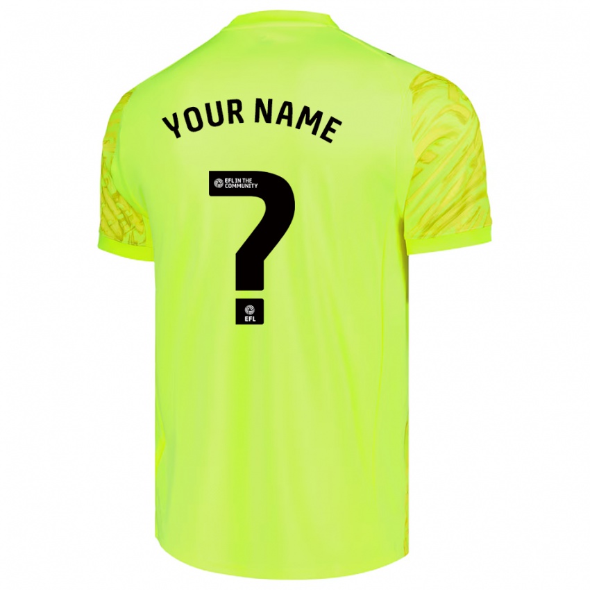 ילדים דרבי קאונטי ירוק ניאון חולצת שוער 2025/26 חולצה קצרה