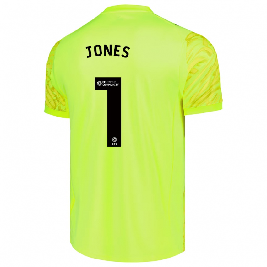 ילדים לוסי ג'ונס #1 ירוק ניאון חולצת שוער 2025/26 חולצה קצרה