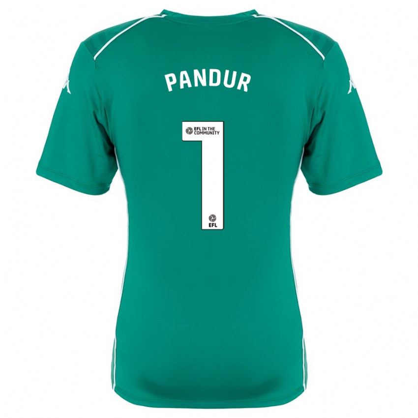 ילדים איבור פאנדור #1 ירוק לבן חולצת שוער 2025/26 חולצה קצרה