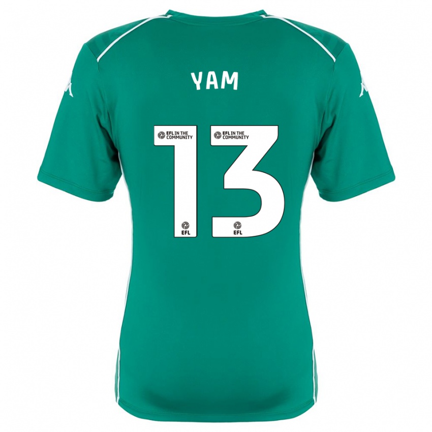 ילדים קאלום ים #13 ירוק לבן חולצת שוער 2025/26 חולצה קצרה