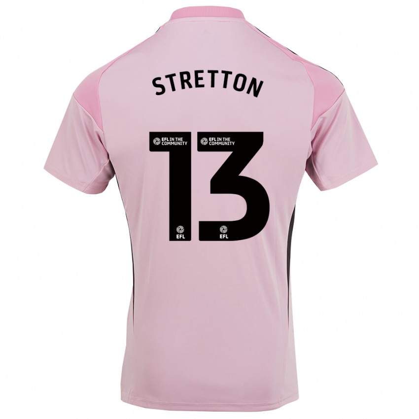 ילדים Leo Stretton #13 ורוד פריחת הדובדבן חולצת שוער 2025/26 חולצה קצרה