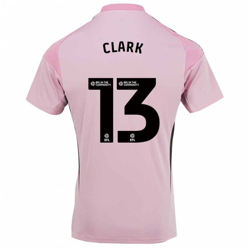 ילדים אוליביה קלארק #13 ורוד פריחת הדובדבן חולצת שוער 2025/26 חולצה קצרה