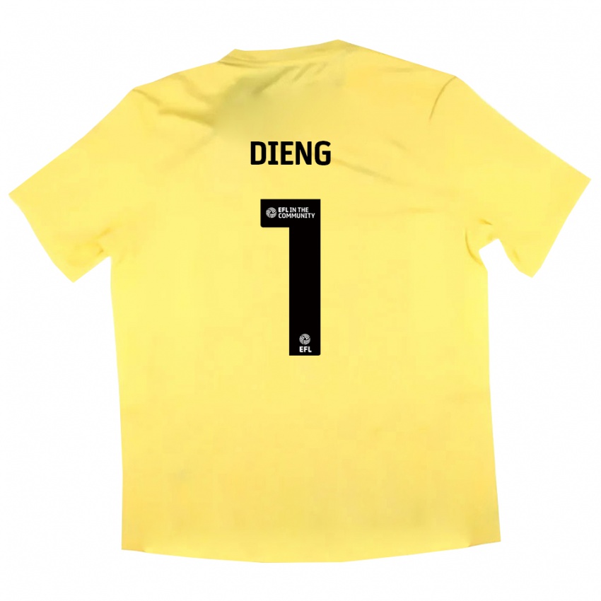 ילדים סני דיאנג #1 שחור צהוב חולצת שוער 2025/26 חולצה קצרה