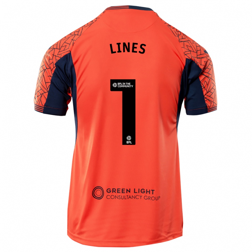 ילדים לואיס ליינס #1 שחור כתום חולצת שוער 2025/26 חולצה קצרה