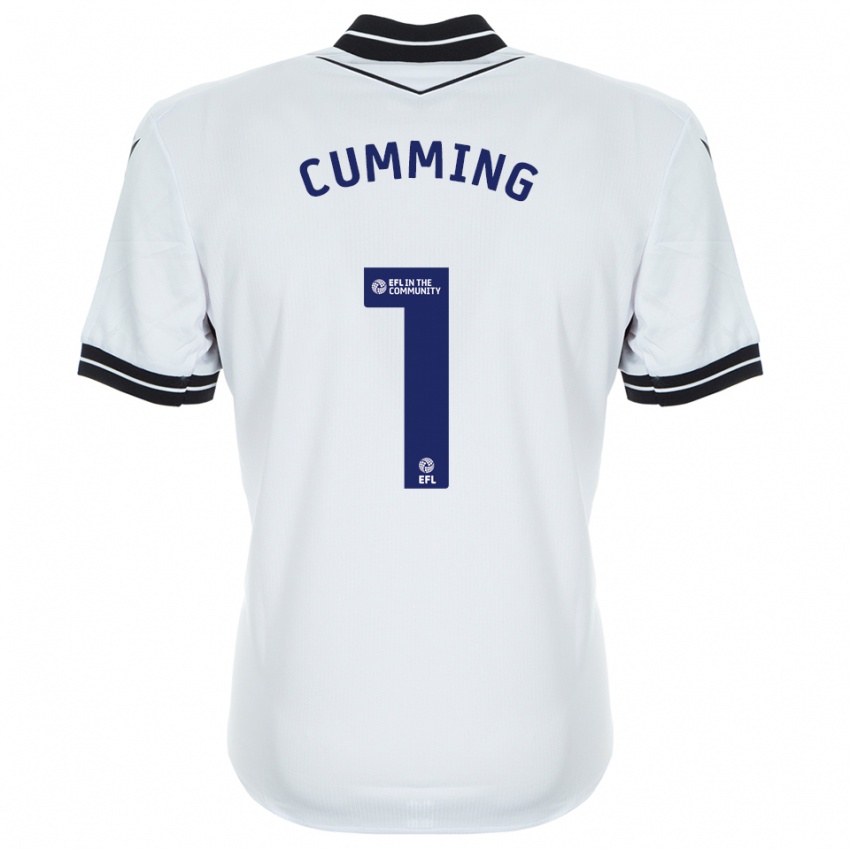 ילדים ג'יימי קאמינג #1 כחול מלכותי לבן חולצת שוער 2025/26 חולצה קצרה