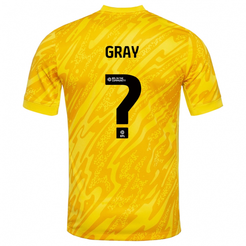 ילדים Jessica Gray #0 שחור צהוב חולצת שוער 2025/26 חולצה קצרה