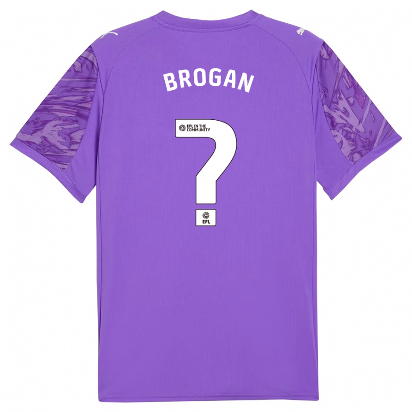 ילדים Adam Brogan #0 סגול לבן חולצת שוער 2025/26 חולצה קצרה