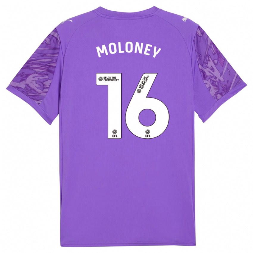 ילדים ג'ורג' מולוני #16 סגול לבן חולצת שוער 2025/26 חולצה קצרה