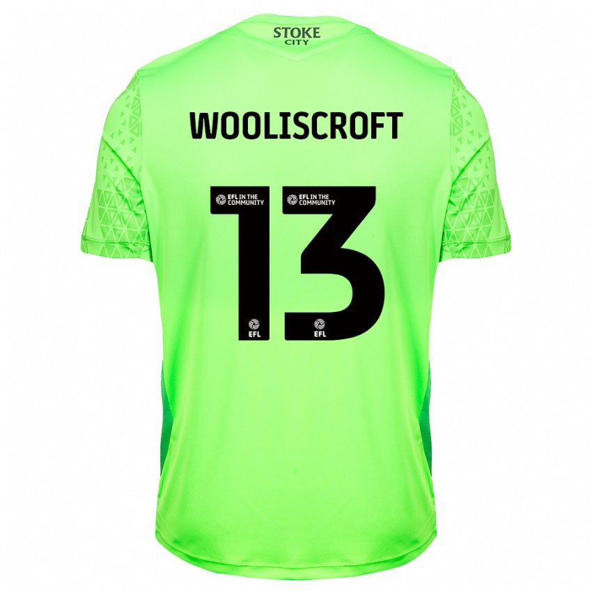 ילדים מורגן ווליסקרופט #13 ירוק שחור חולצת שוער 2025/26 חולצה קצרה