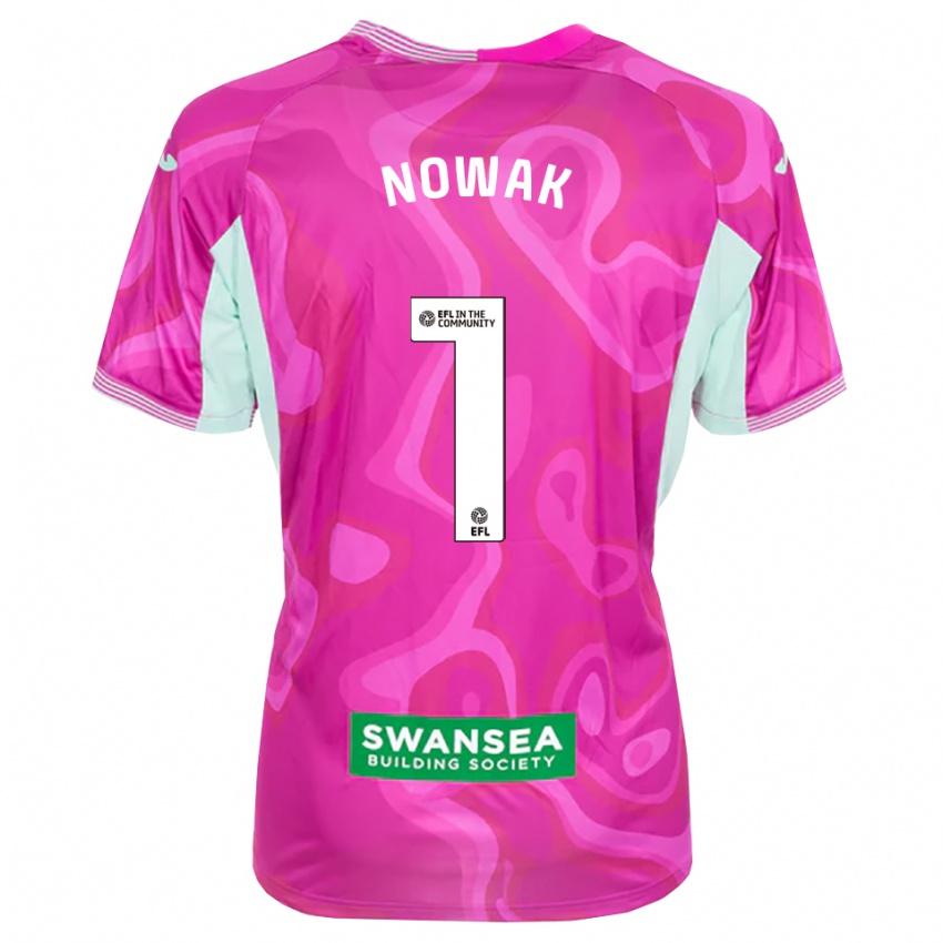 ילדים יעקב נובאק #1 מגנטה לבן חולצת שוער 2025/26 חולצה קצרה