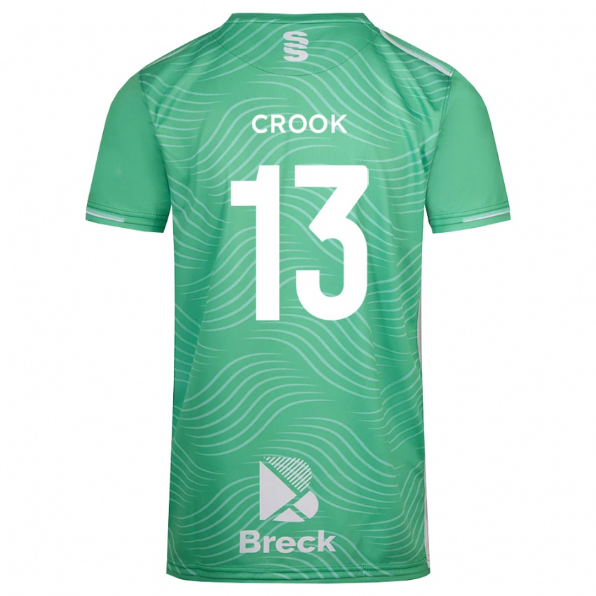 ילדים Millie Crook #13 טורקיז בינוני חולצת שוער 2025/26 חולצה קצרה