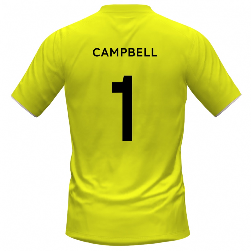 ילדים מייסון סקוט קמפבל #1 שחור צהוב חולצת שוער 2025/26 חולצה קצרה