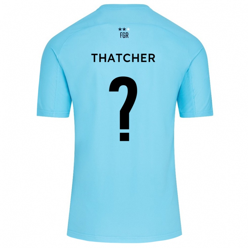 ילדים Katie Thatcher #0 לבן כחול שמיים חולצת שוער 2025/26 חולצה קצרה