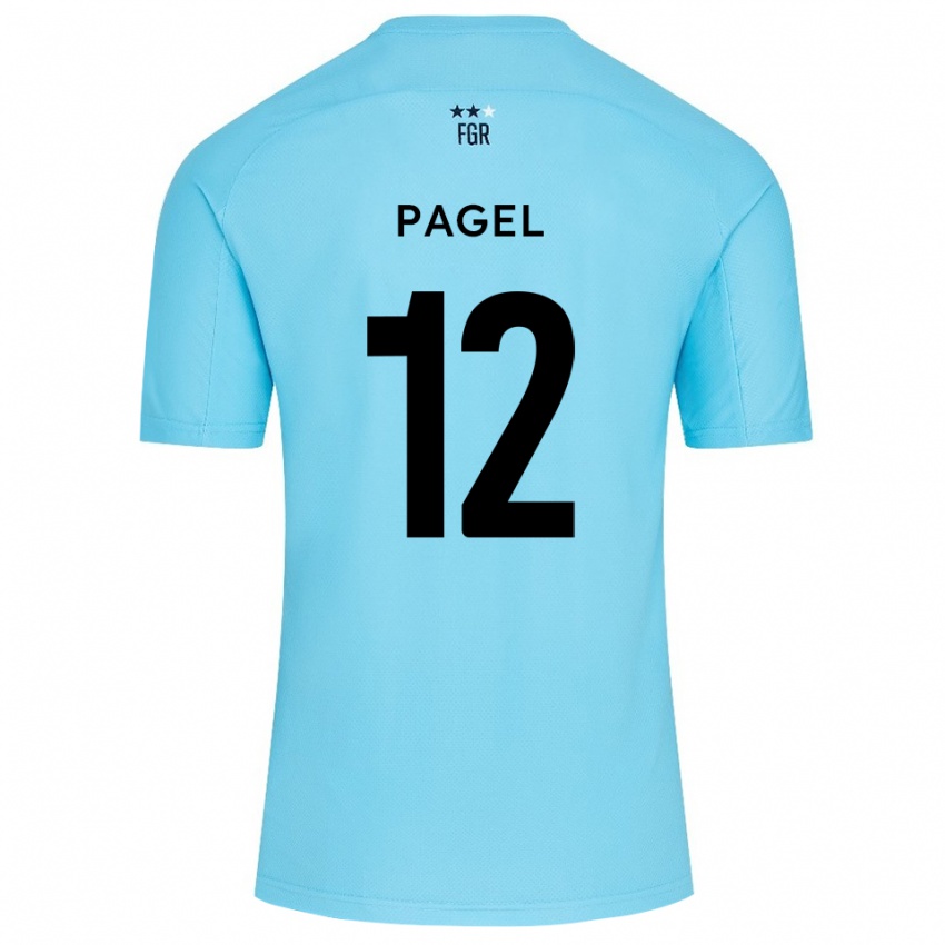 ילדים פיאצ׳רה פאגל #12 לבן כחול שמיים חולצת שוער 2025/26 חולצה קצרה