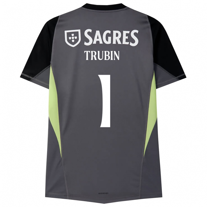 ילדים אנטולי טרובין #1 אפור כהה שחור חולצת שוער 2025/26 חולצה קצרה