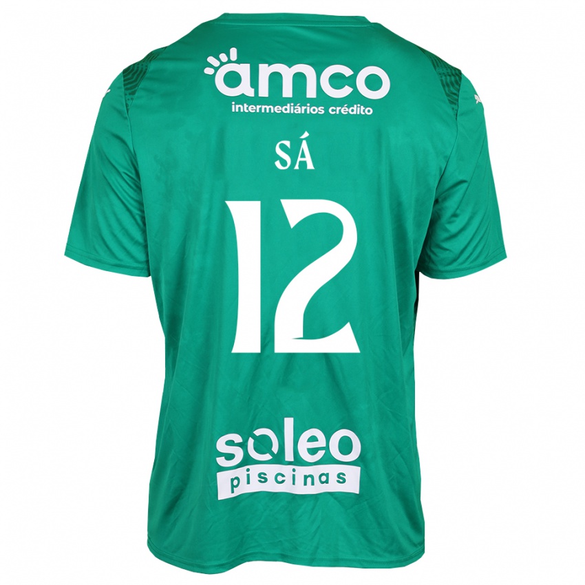 ילדים טיאגו סה #12 ירוק לבן חולצת שוער 2025/26 חולצה קצרה