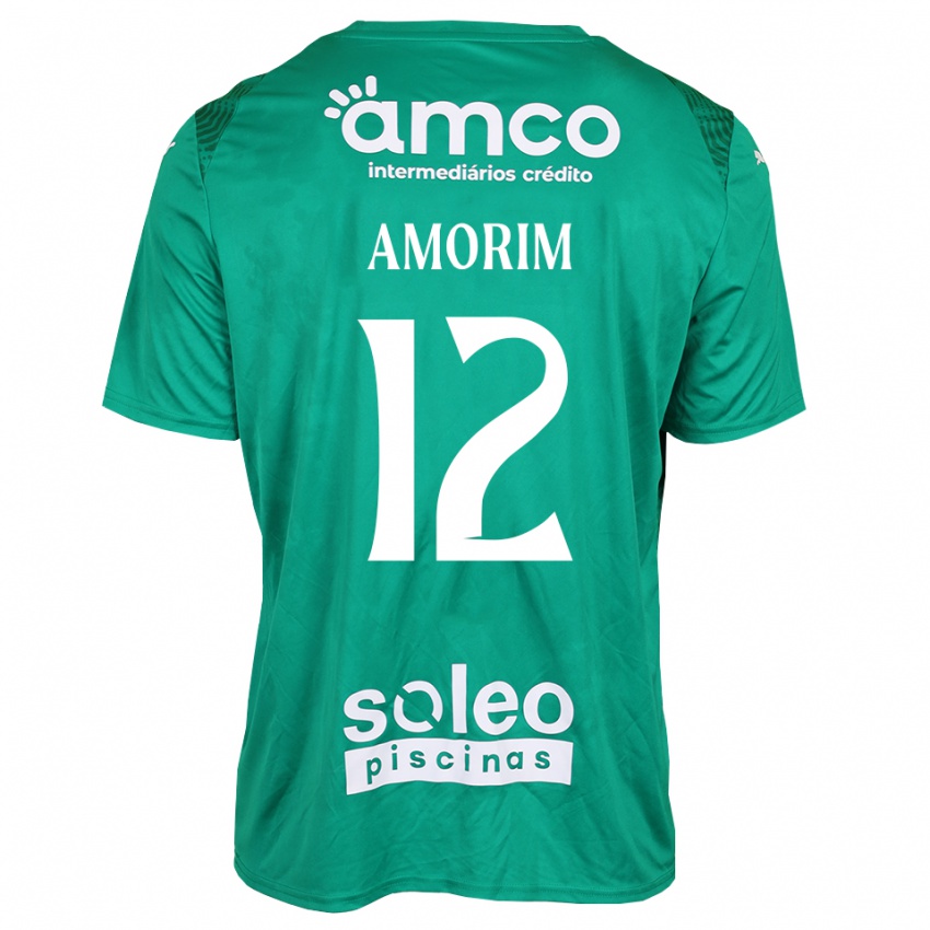 ילדים Renato Amorim #12 ירוק לבן חולצת שוער 2025/26 חולצה קצרה