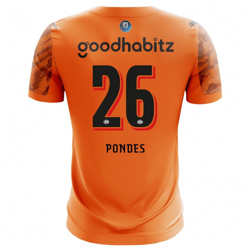 ילדים מון ביגל אסטבס #26 כתום שחור חולצת שוער 2025/26 חולצה קצרה