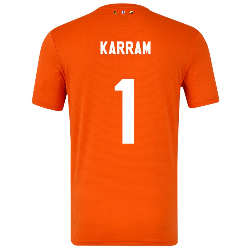 ילדים Faris Karram #1 כתום שחור חולצת שוער 2025/26 חולצה קצרה