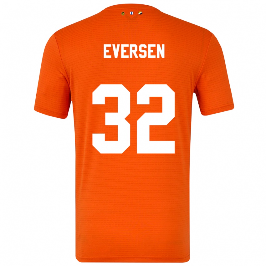 ילדים ג׳אסטין אברסן #32 כתום שחור חולצת שוער 2025/26 חולצה קצרה