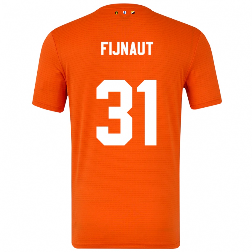 ילדים Lucas Fijnaut #31 כתום שחור חולצת שוער 2025/26 חולצה קצרה