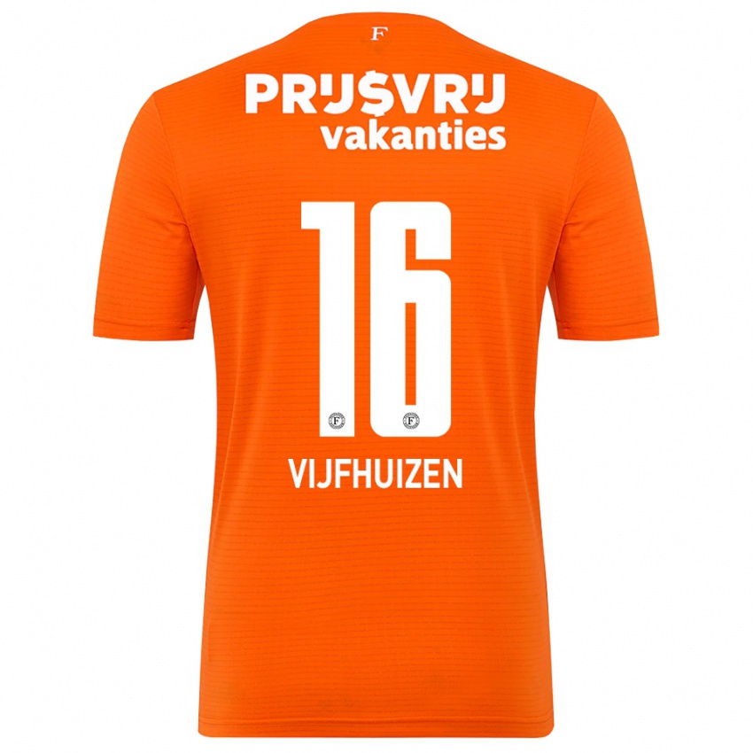 ילדים Beer Vijfhuizen #16 כתום שחור חולצת שוער 2025/26 חולצה קצרה