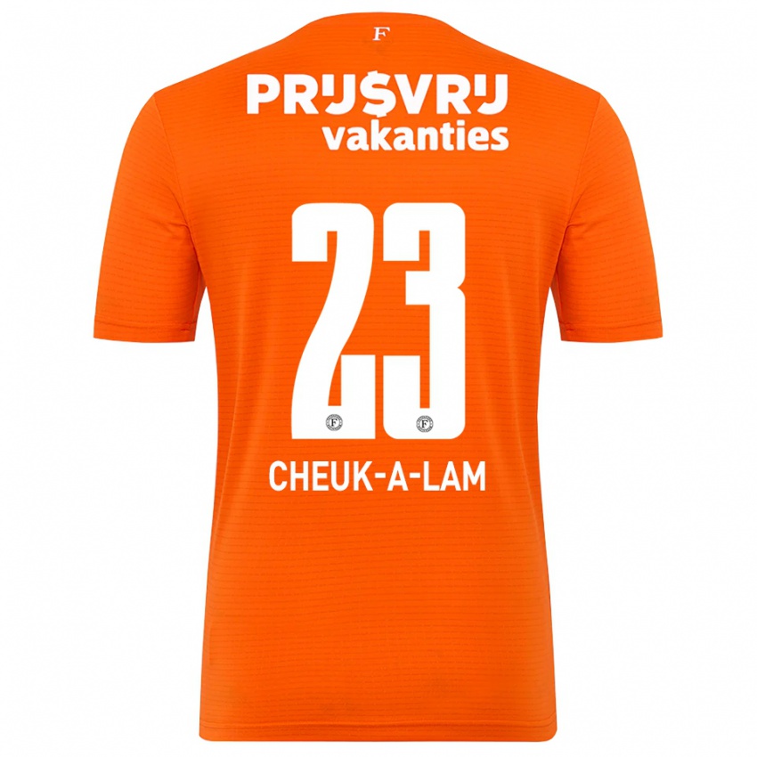 ילדים Lee-Quincy Cheuk-A-Lam #23 כתום שחור חולצת שוער 2025/26 חולצה קצרה