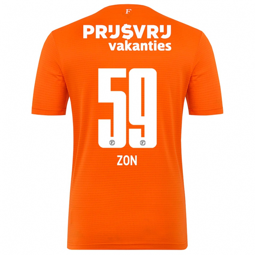 ילדים Oier Zon #59 כתום שחור חולצת שוער 2025/26 חולצה קצרה