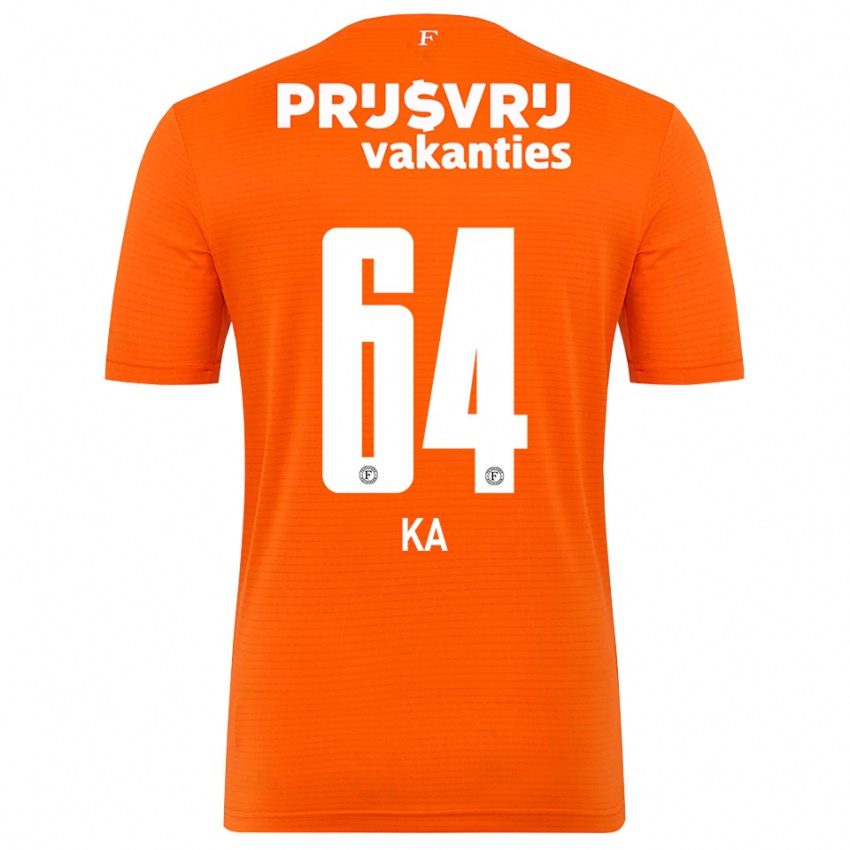 ילדים איסמעיל קה #64 כתום שחור חולצת שוער 2025/26 חולצה קצרה