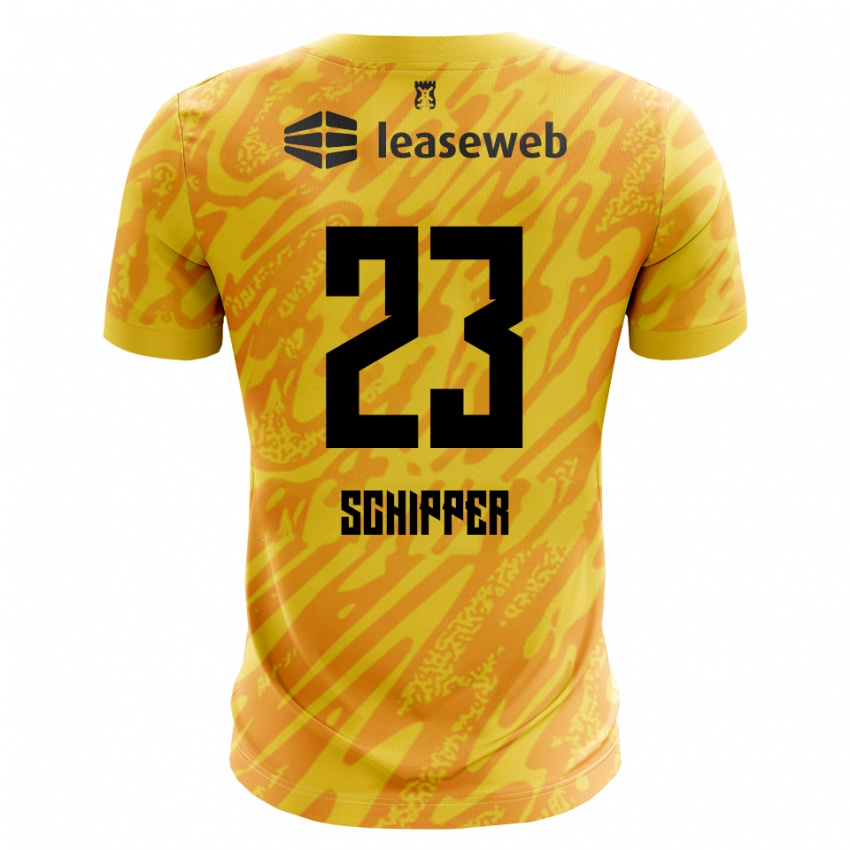 ילדים יור שיפר #23 כתום צהוב שחור חולצת שוער 2025/26 חולצה קצרה