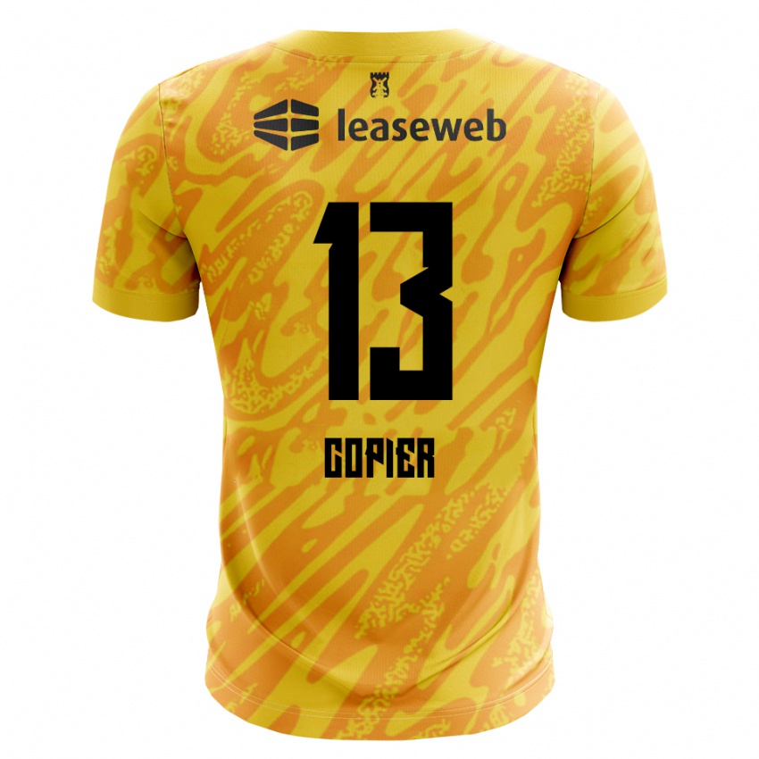 ילדים Febe Copier #13 כתום צהוב שחור חולצת שוער 2025/26 חולצה קצרה