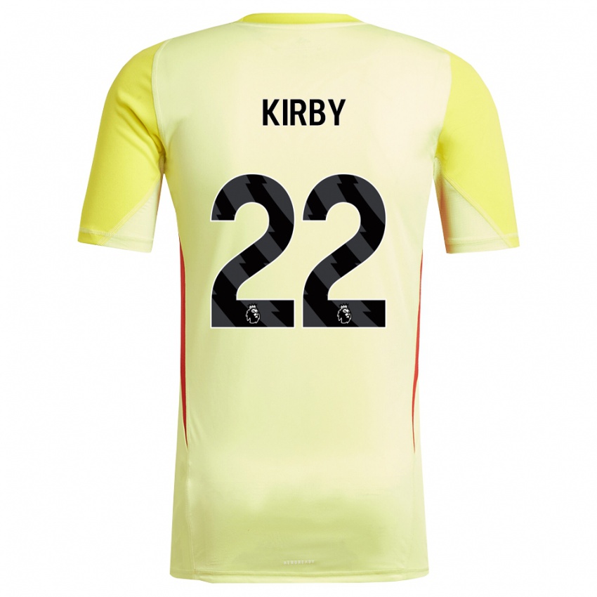 ילדים פיי קירבי #22 צהוב אדום חולצת שוער 2025/26 חולצה קצרה