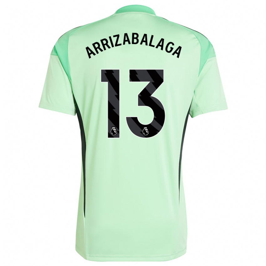 ילדים קפה רוואלטה אריסבלאגה #13 ירוק בהיר שחור חולצת שוער 2025/26 חולצה קצרה