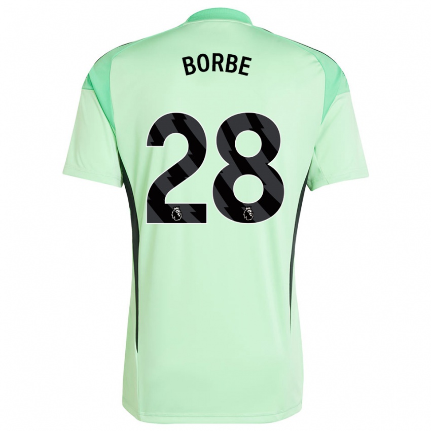 ילדים אנקי בורבה #28 ירוק בהיר שחור חולצת שוער 2025/26 חולצה קצרה