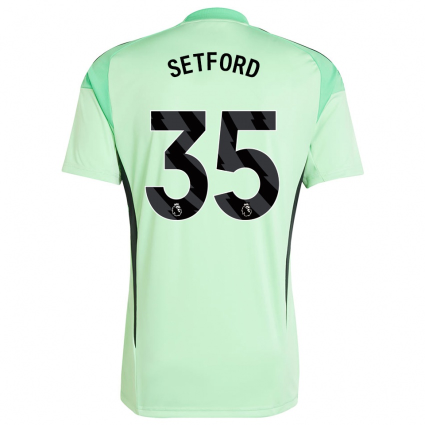 ילדים טומי סטפורד #35 ירוק בהיר שחור חולצת שוער 2025/26 חולצה קצרה