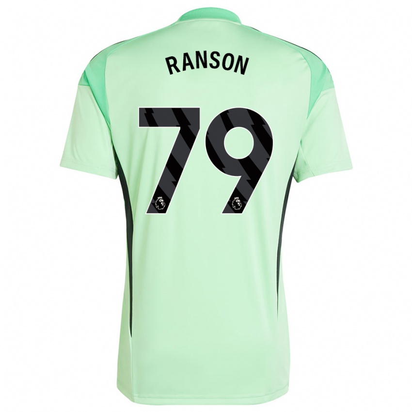 ילדים חארי רנסון #79 ירוק בהיר שחור חולצת שוער 2025/26 חולצה קצרה