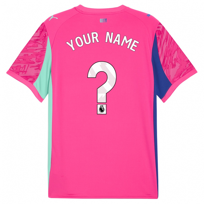 ילדים מנצ'סטר סיטי ורד ורוד חולצת שוער 2025/26 חולצה קצרה