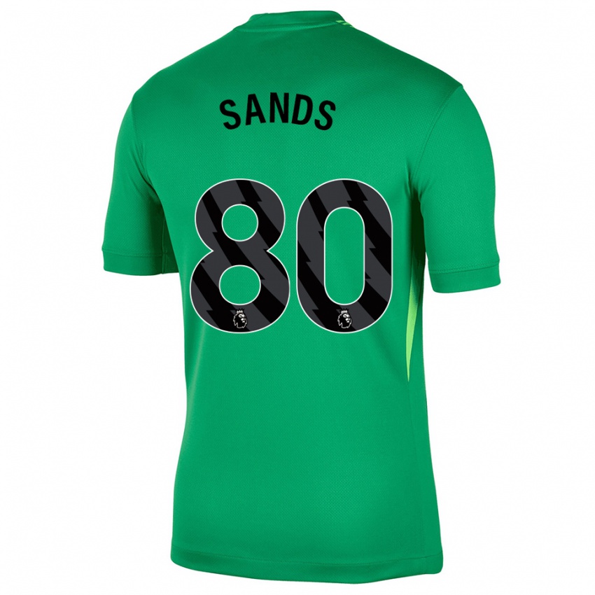 ילדים האדסון סנדס #80 ירוק שחור חולצת שוער 2025/26 חולצה קצרה
