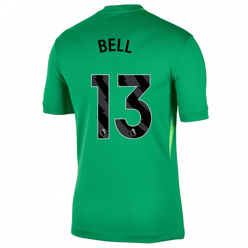 ילדים Toby Bell #13 ירוק שחור חולצת שוער 2025/26 חולצה קצרה