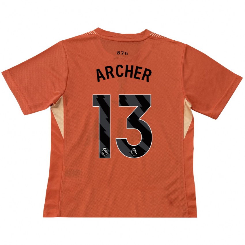 ילדים סמואל ארצ'ר #13 כתום שחור חולצת שוער 2025/26 חולצה קצרה