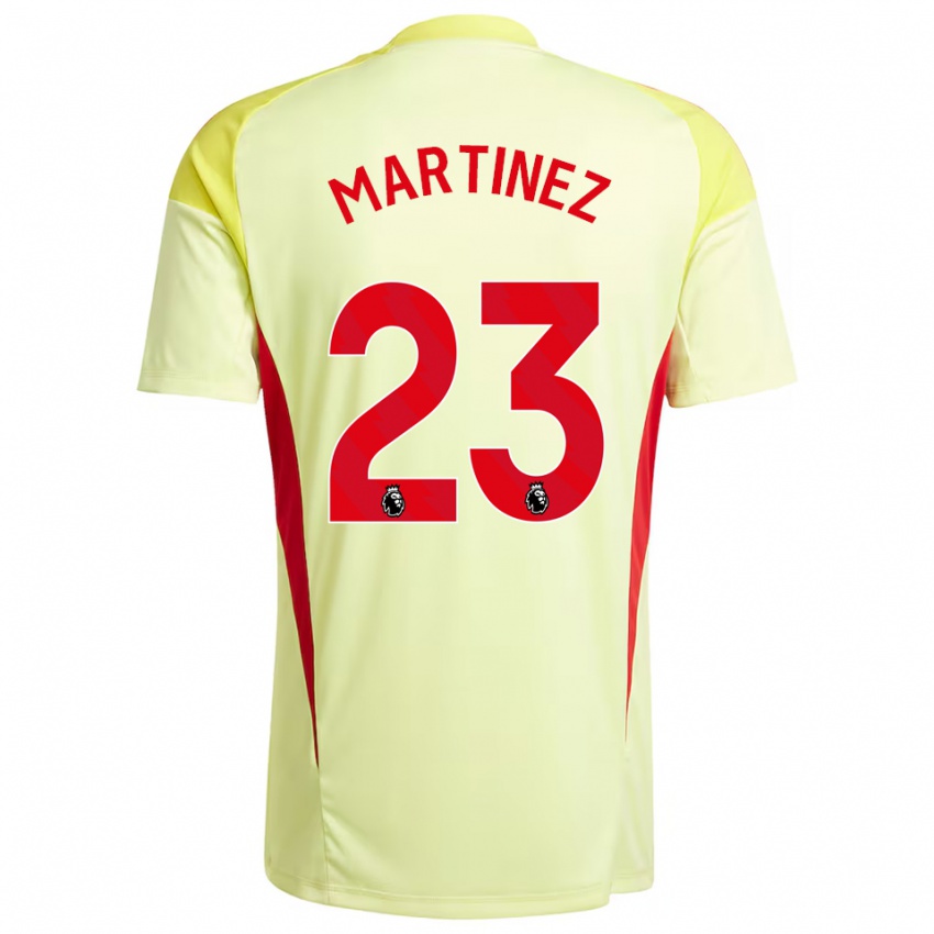 ילדים דמיאן מרטינז #23 צהוב בהיר חולצת שוער 2025/26 חולצה קצרה