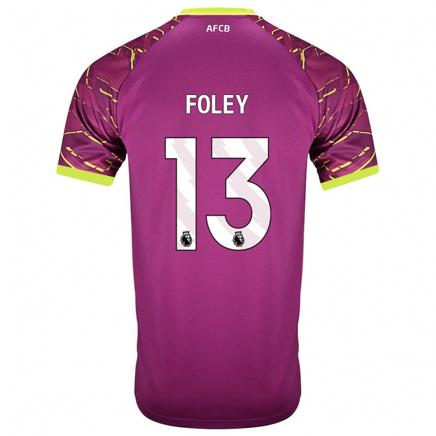 ילדים ארין פולי #13 מג'נטה כהה חולצת שוער 2025/26 חולצה קצרה