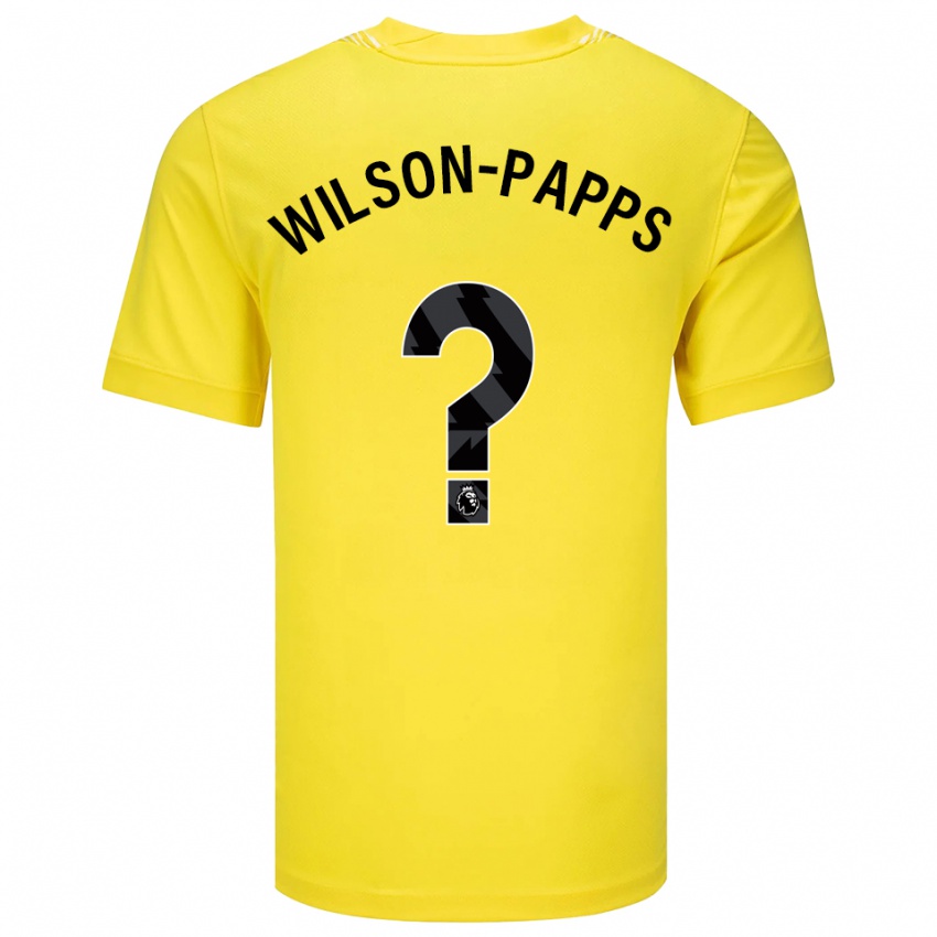 ילדים Charlie Wilson-Papps #0 צהוב שחור חולצת שוער 2025/26 חולצה קצרה