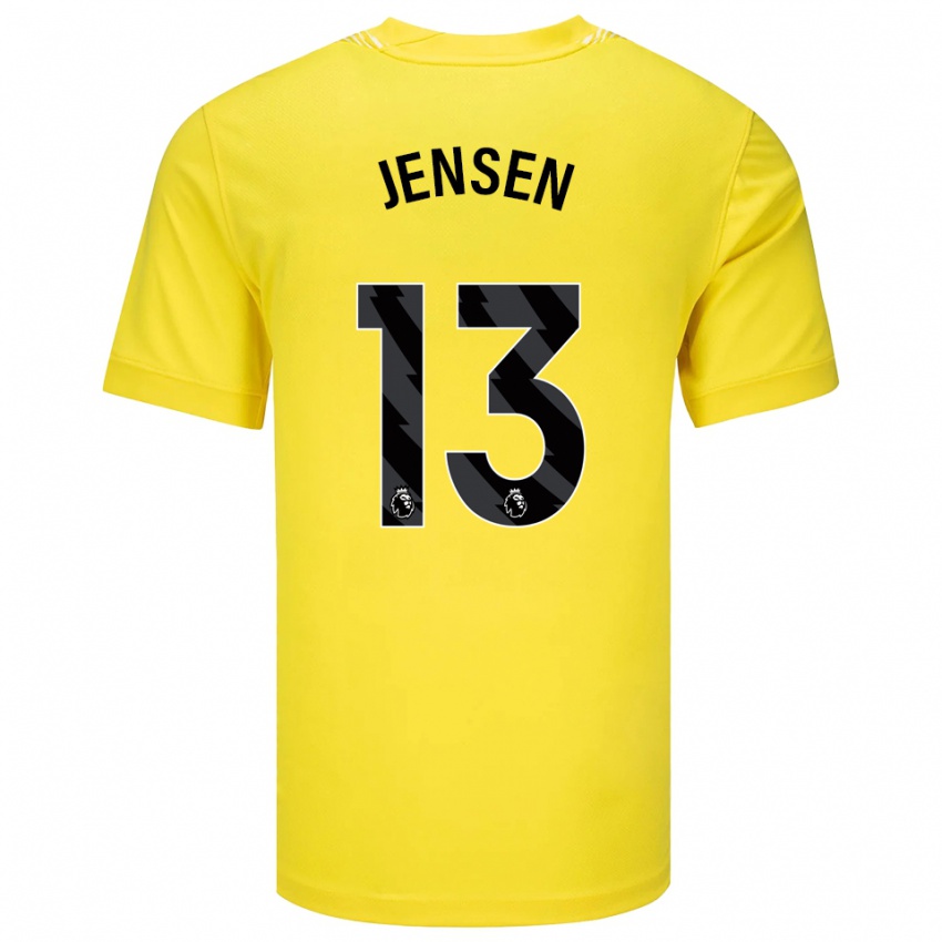 ילדים סבסטיאן ג'נסן #13 צהוב שחור חולצת שוער 2025/26 חולצה קצרה