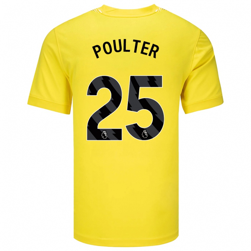 ילדים האנה פולטר #25 צהוב שחור חולצת שוער 2025/26 חולצה קצרה