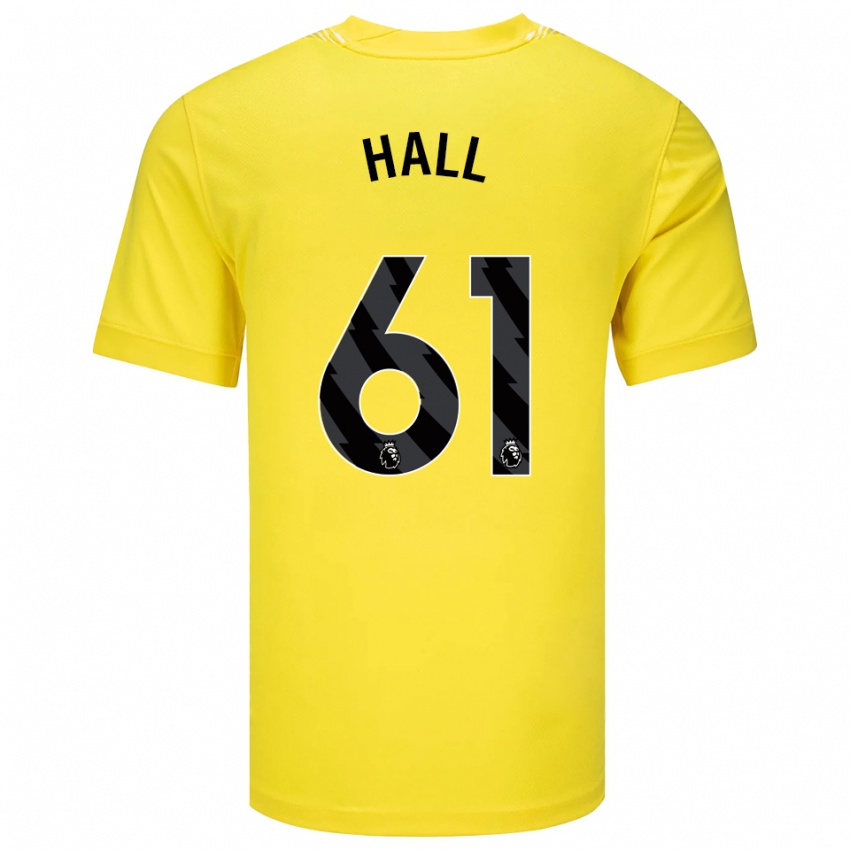 ילדים Steven Hall #61 צהוב שחור חולצת שוער 2025/26 חולצה קצרה