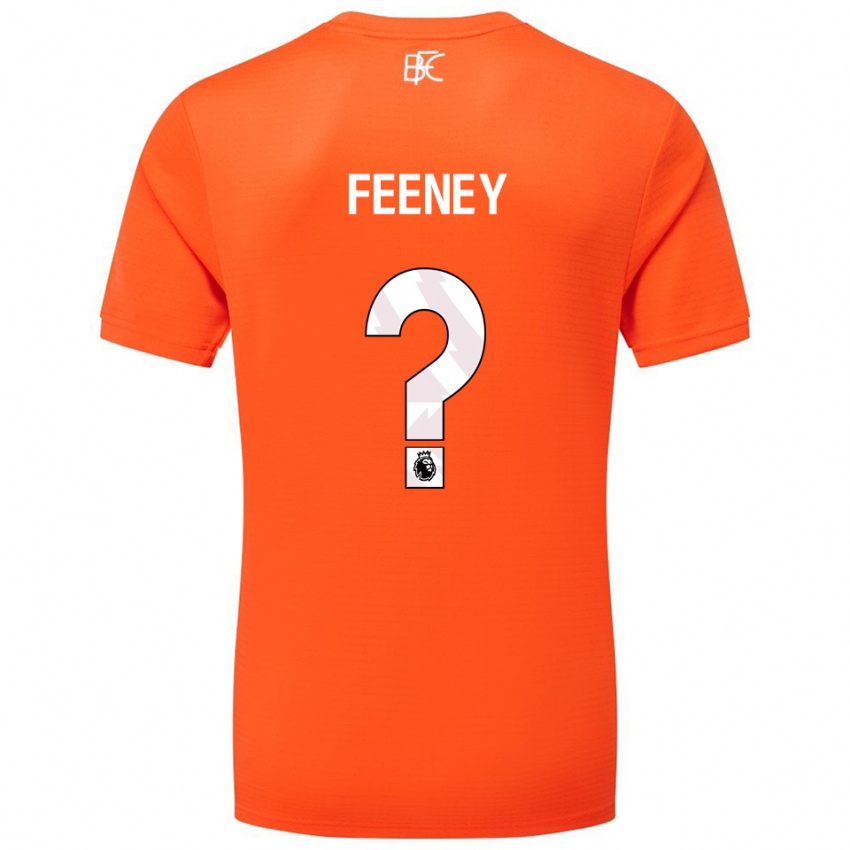 ילדים Callum Feeney #0 כתום לבן חולצת שוער 2025/26 חולצה קצרה