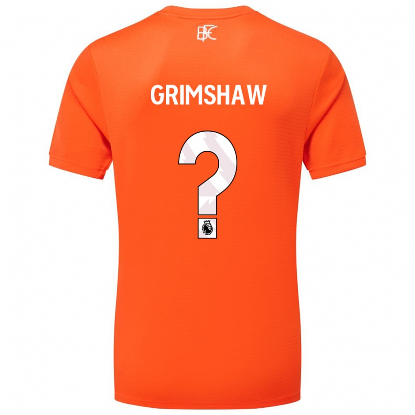 ילדים Harry Grimshaw #0 כתום לבן חולצת שוער 2025/26 חולצה קצרה