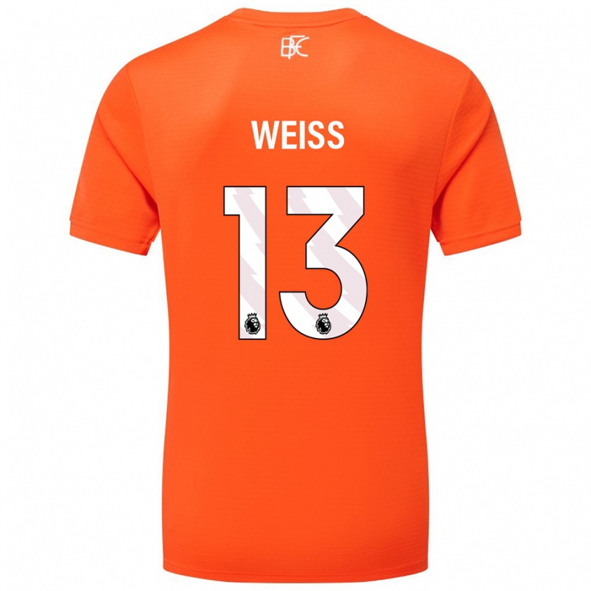 ילדים מקס וייס #13 כתום לבן חולצת שוער 2025/26 חולצה קצרה