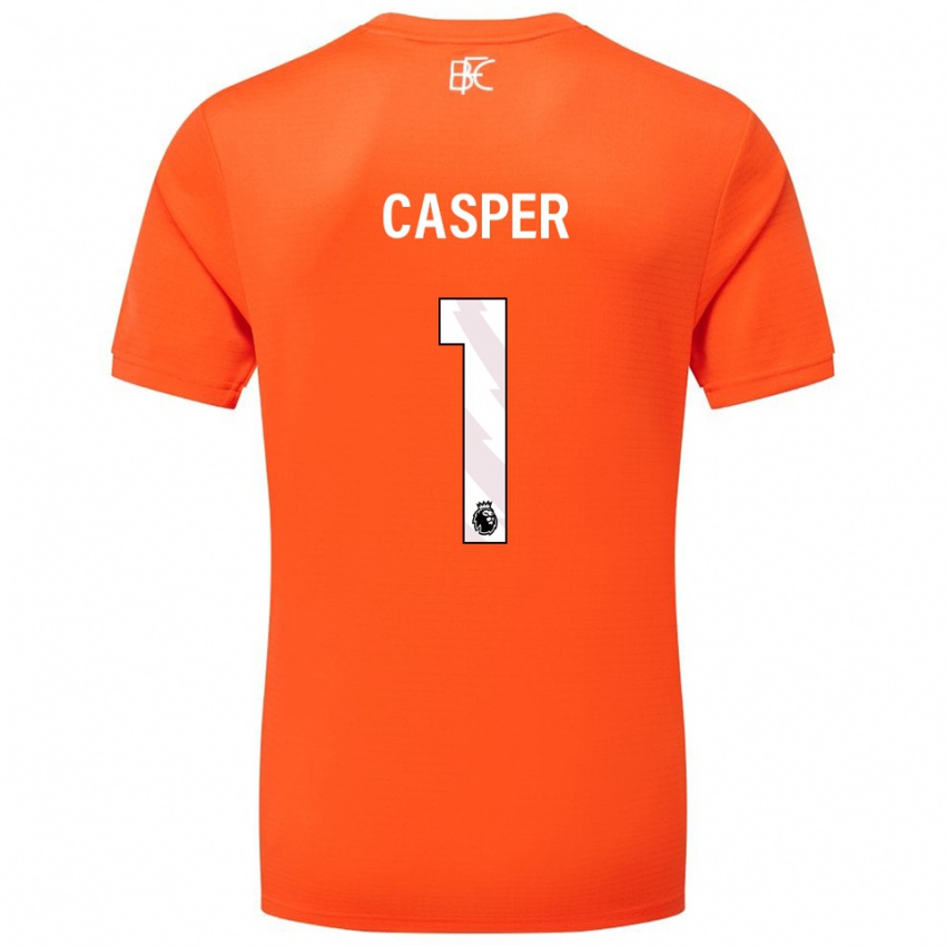 ילדים צ׳ארלי קספר #1 כתום לבן חולצת שוער 2025/26 חולצה קצרה